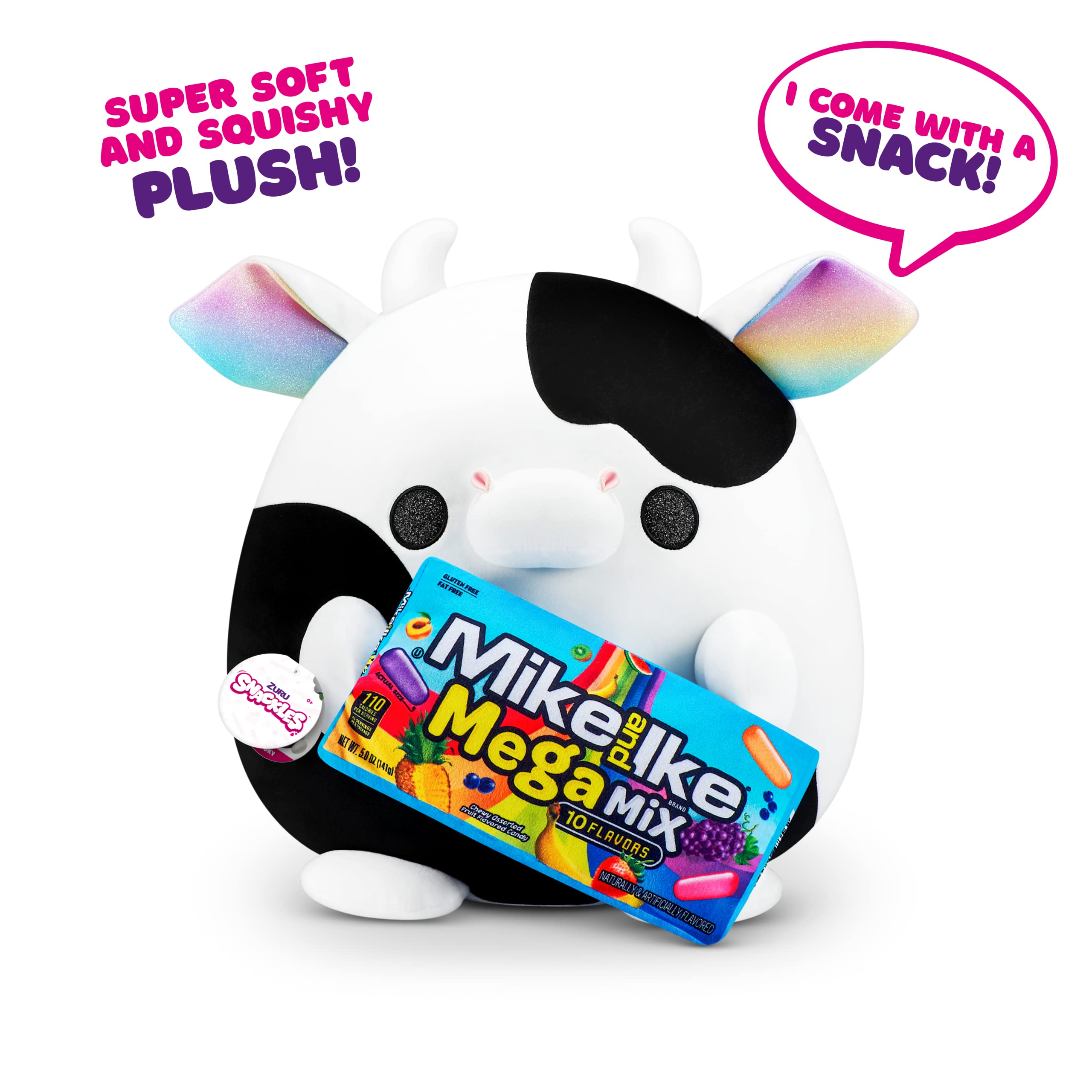 Snackles Series 1 Cow (Mike and Ike), Surprise Medium Plush, Ultra